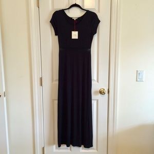 Black Short Sleeve Maxi Dress